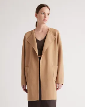 100% Organic Cotton Knit Collarless Coat