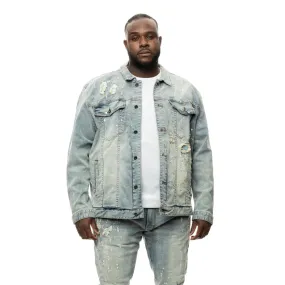 Big and Tall Shotgun Jean Jacket - Industrial Blue