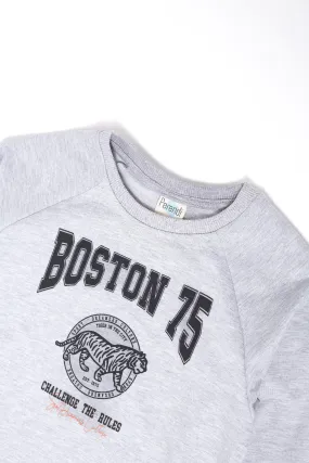 boston baskili erkek çocuk sweatshirt