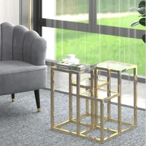 Casini Accent Table in Gold