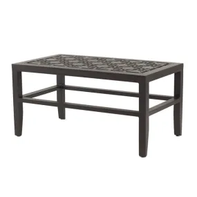 Castelle 18" x 34" Rectangular Classical Cast Top Coffee Table