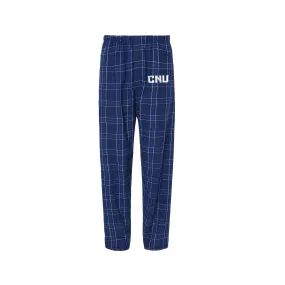 Christopher Newport University Flannel Pants - Embroidered CNU Letters