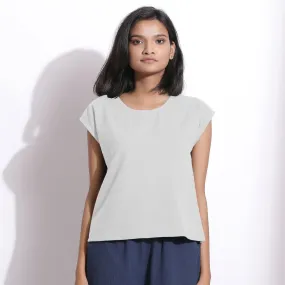 Cloudy Grey Warm Cotton Flannel Essential Top