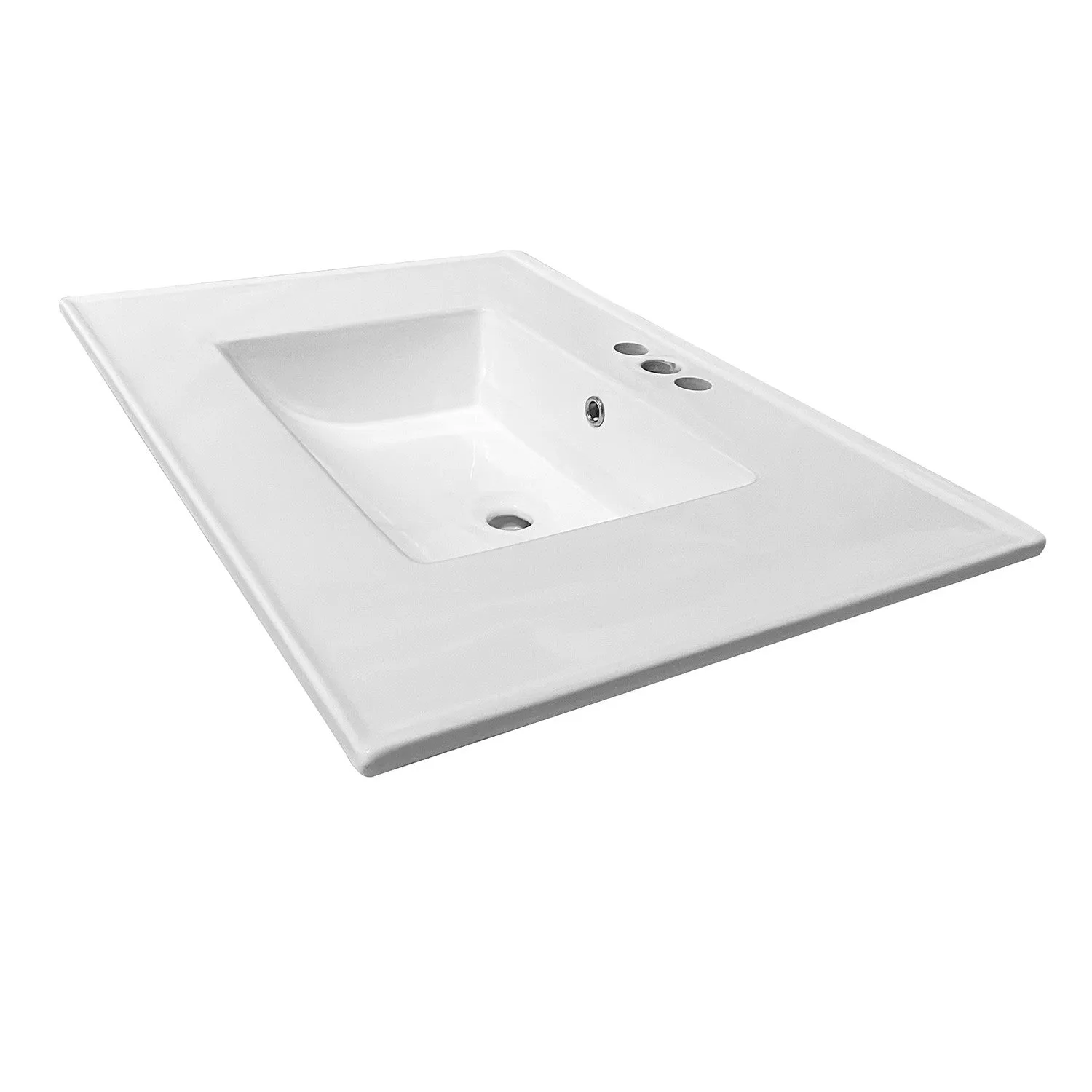 Continental LBT31227W34 31-Inch Ceramic Vanity Sink Top, White