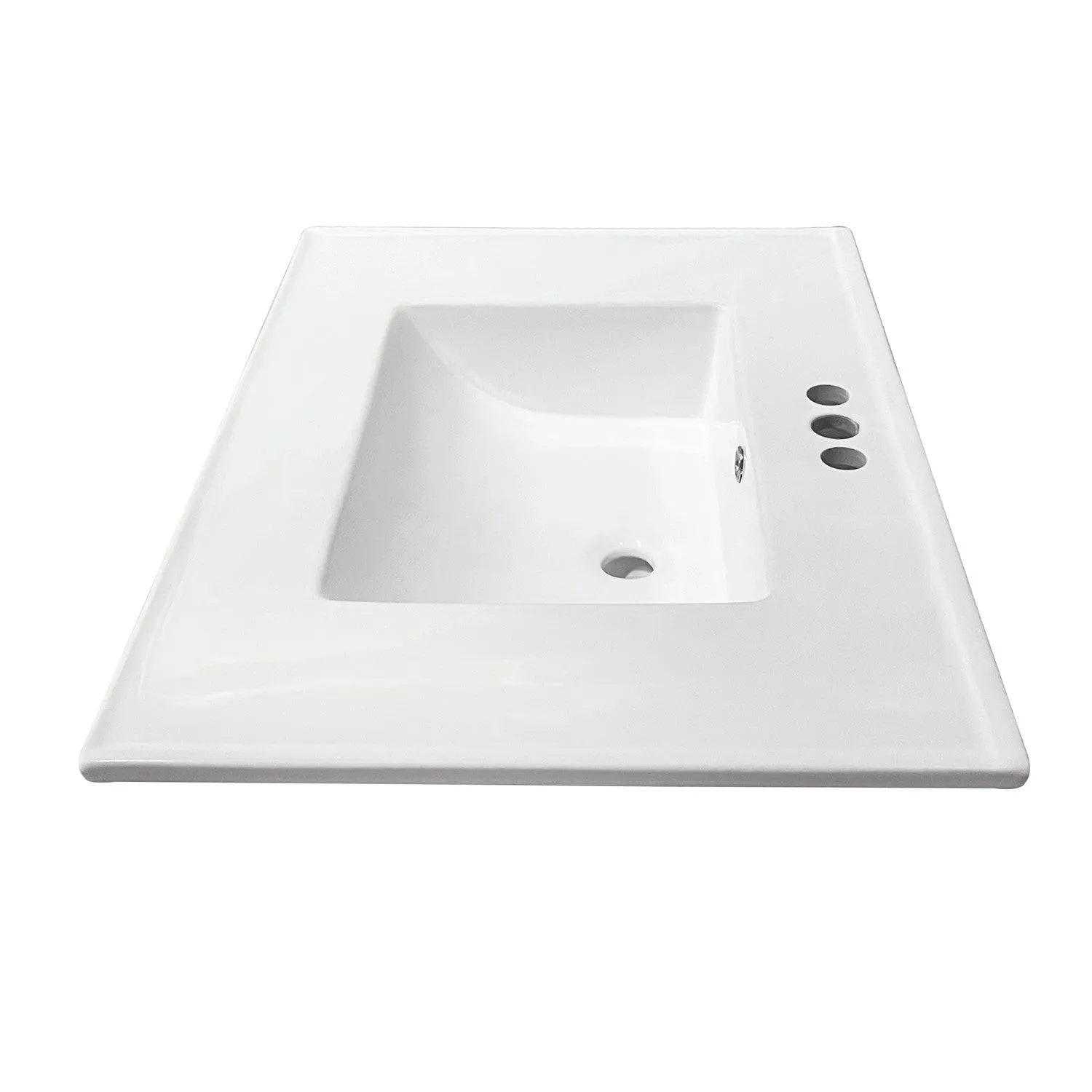 Continental LBT31227W34 31-Inch Ceramic Vanity Sink Top, White