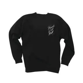 Creature Heads Will Roll Crew Neck Midweight Mens Sweatshirt, Black