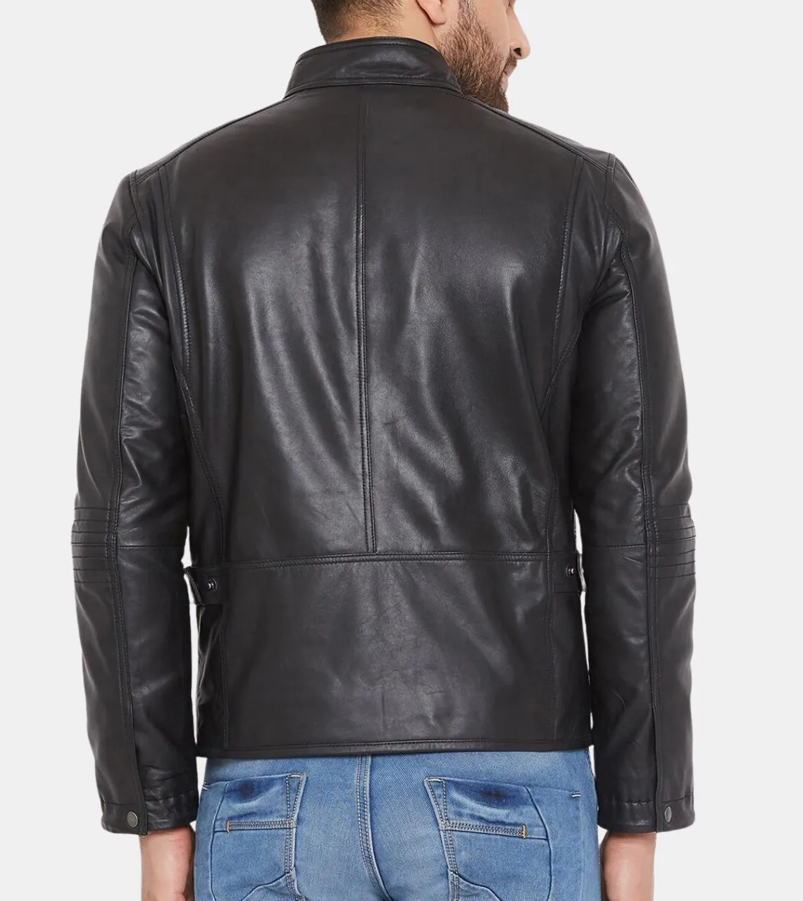 Eden Men's Black Waxed Leather Jacket