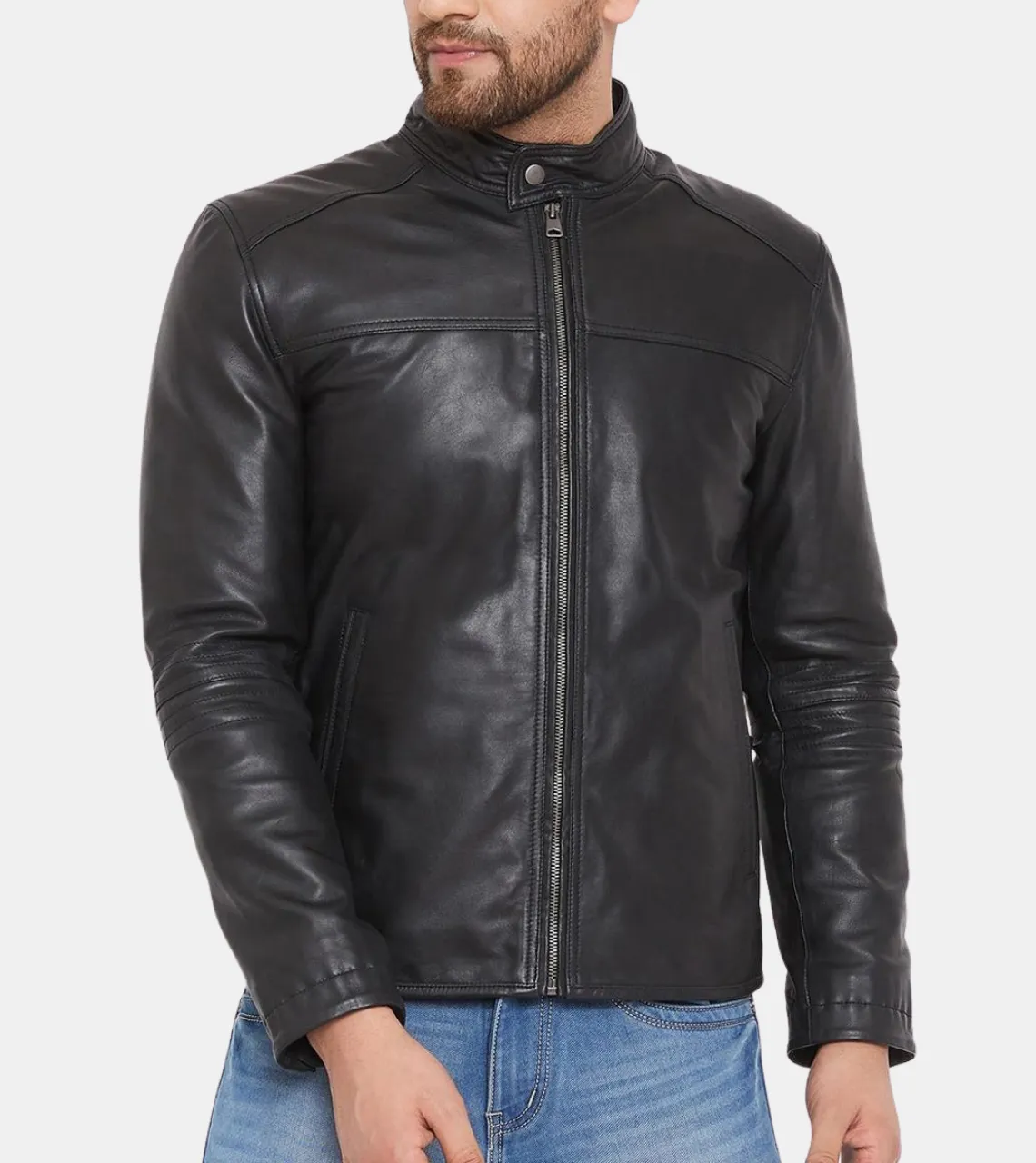 Eden Men's Black Waxed Leather Jacket