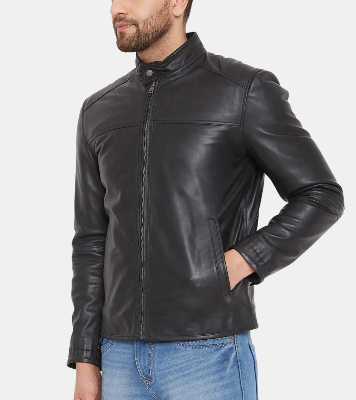 Eden Men's Black Waxed Leather Jacket