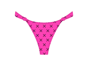 Hot Pink Logo Print Twist Bottoms