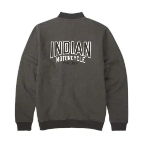 Indian Motorcycle  Mens Colorblock Marl Zip Thru Warm Comfy Casual Grey Silver