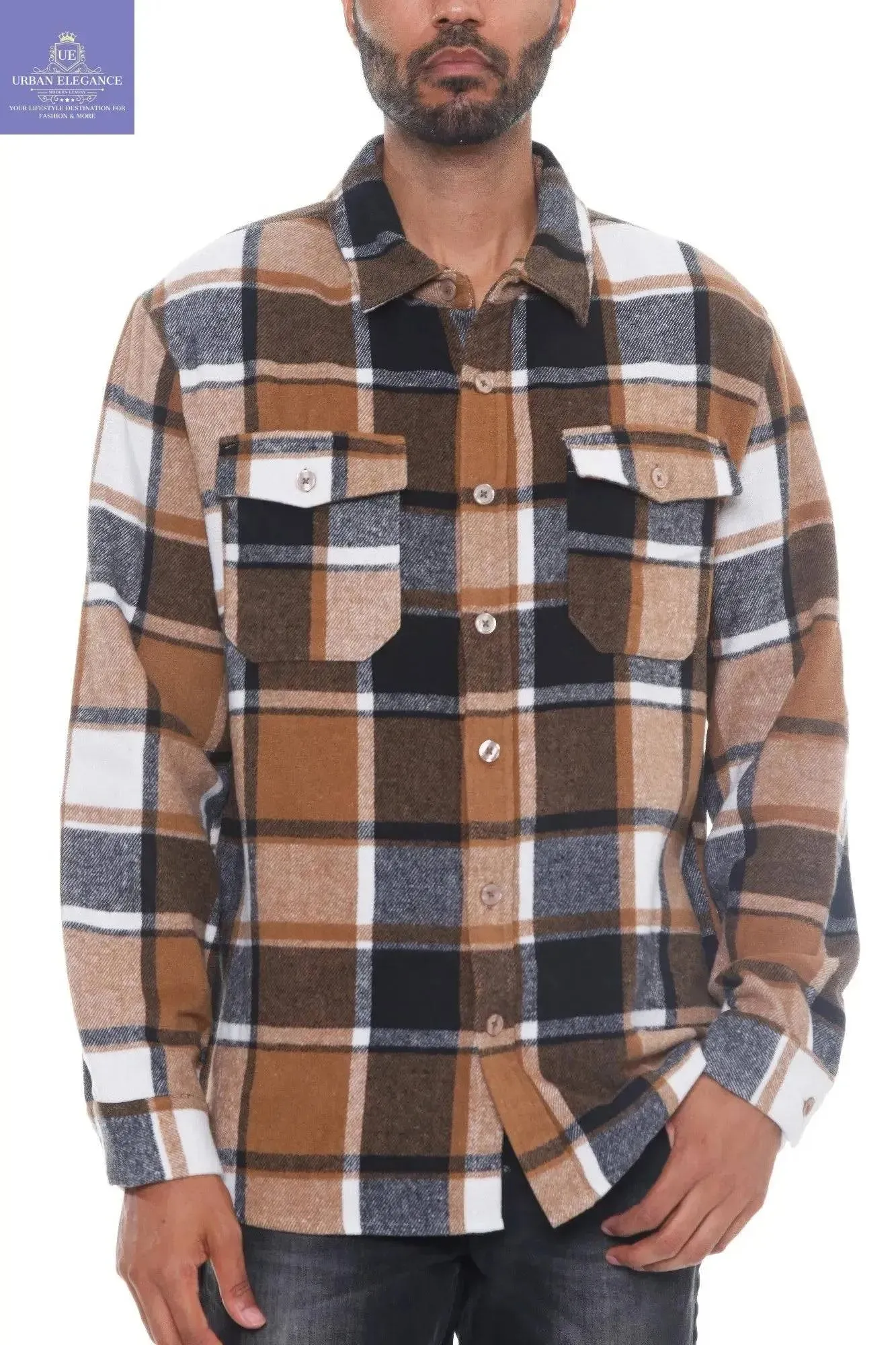 Men's Cozy Checkered Flannel Shacket