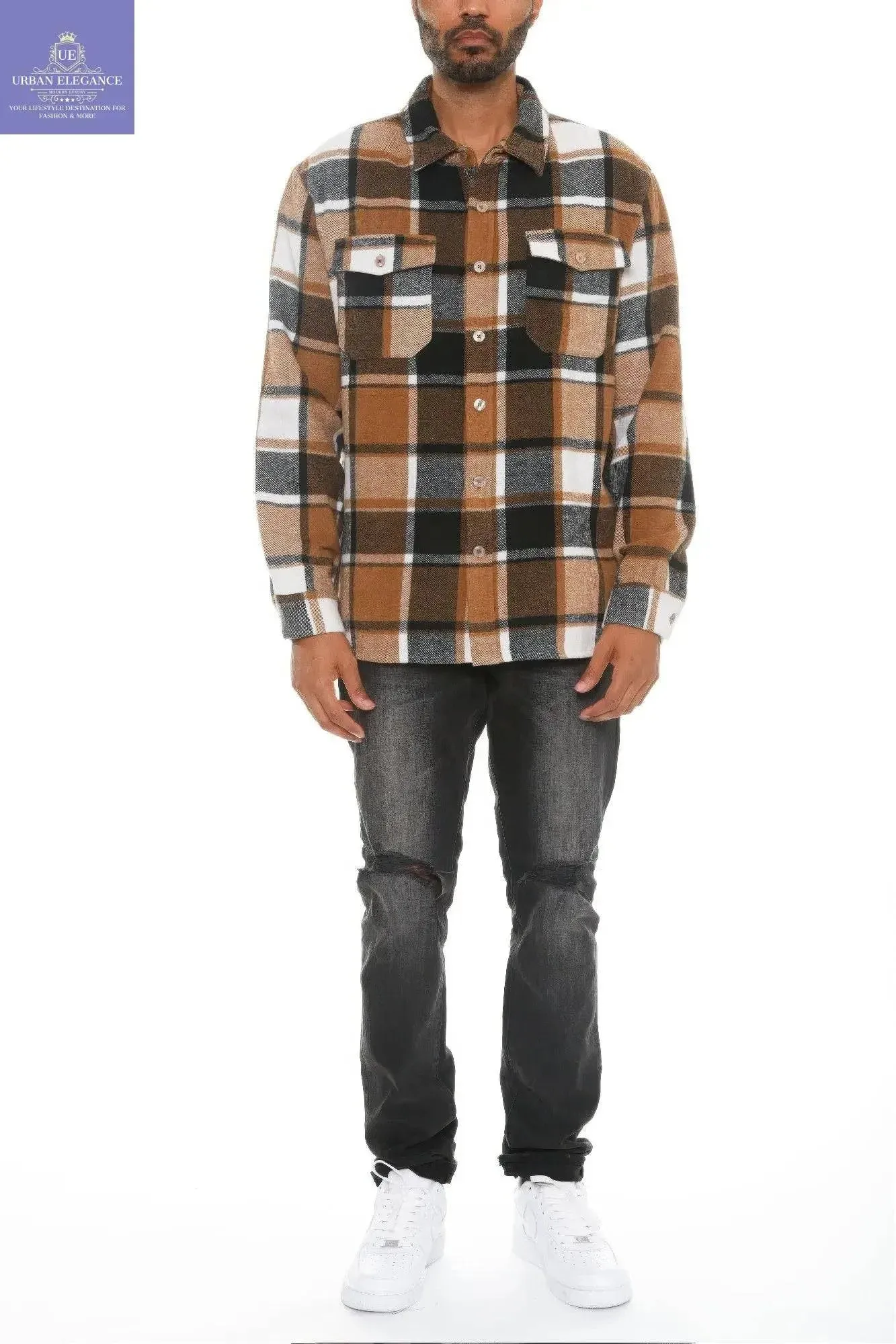 Men's Cozy Checkered Flannel Shacket