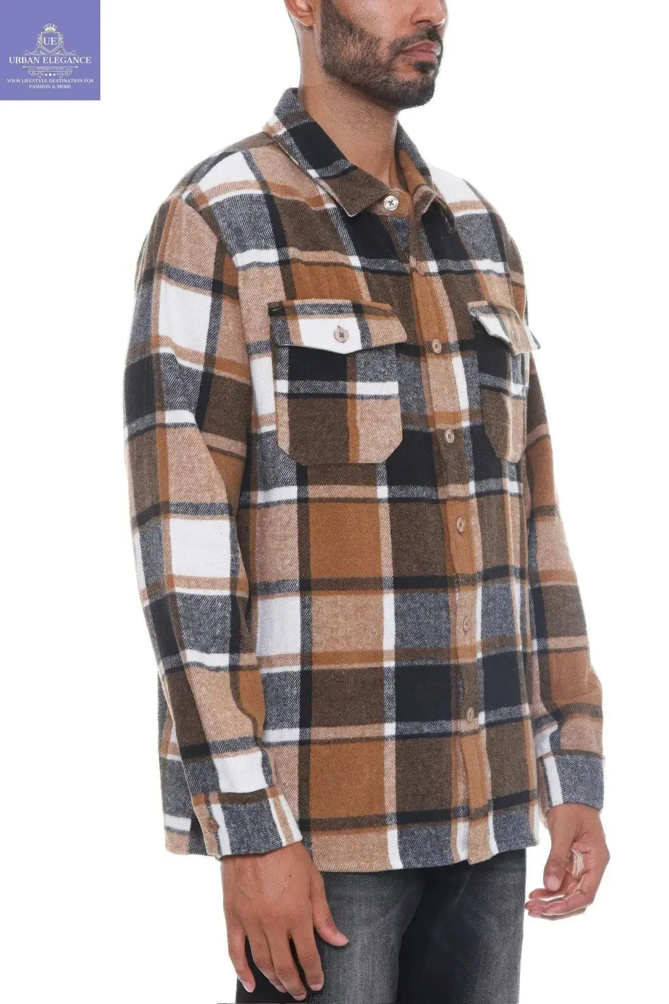 Men's Cozy Checkered Flannel Shacket