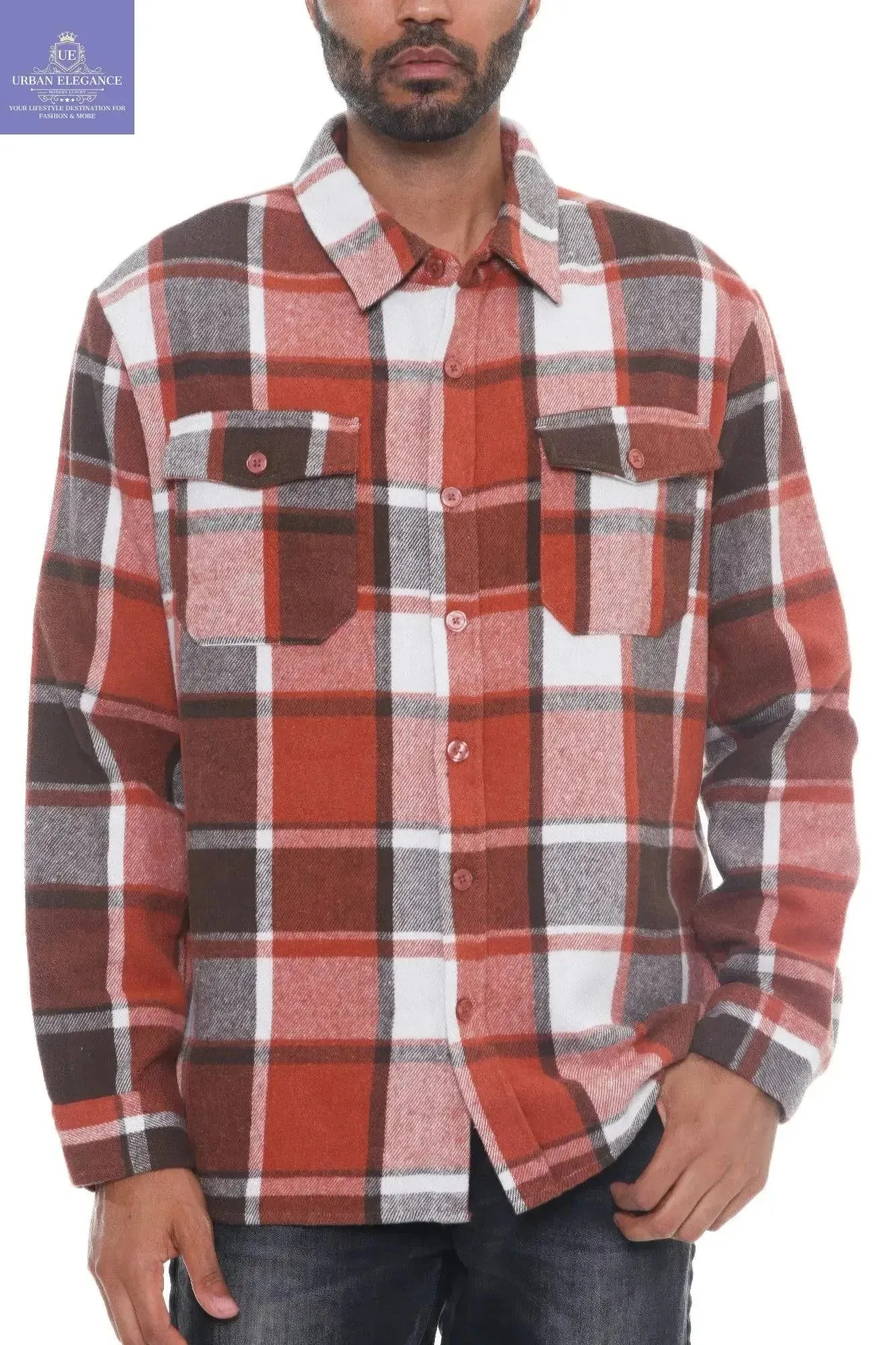 Men's Cozy Checkered Flannel Shacket