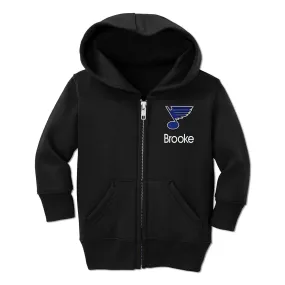 Personalized St. Louis Blues Toddler Full-Zip Hooded Sweatshirt