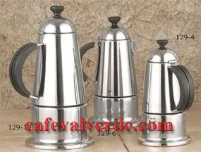 Polished Stainless Steel Stove Top Espresso Maker