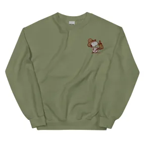 Snoopy Cowboy Embroidered Crewneck