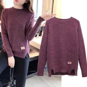 Trendy Casual Knitted Pullover Sweater