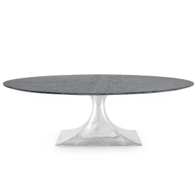 Villa & House Stockholm Oval Dining Table Nickel