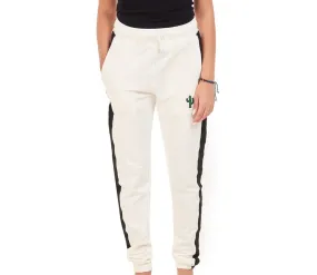 Women summer sweatpants Off-white cactus